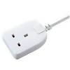 Masterplug 1 Socket 13 amp Extension Lead White 5m