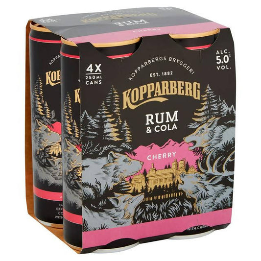 Kopparberg Cherry Rum & Cola 4x250ml - McGrocer