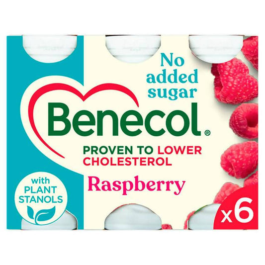 Benecol Raspberry No Added Sugar Yogurt Drink 6x67.5g - McGrocer