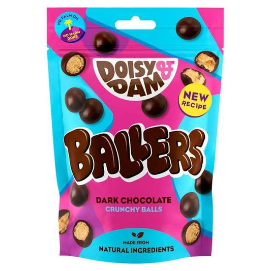 Doisy & Dam Dark Chocolate Ballers - 75g Chocolate pouches & bags Boots   