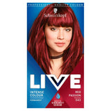 Schwarzkopf Live Intense Colour Permanent Hair Dye Red Passion 043 Auburn Sainsburys   