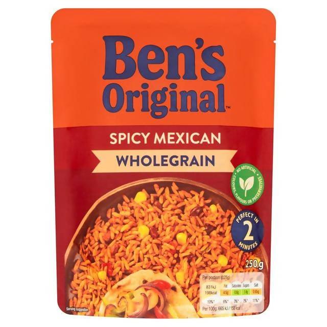 Bens Original Wholegrain Spicy Mexican Microwave Rice 250g - McGrocer
