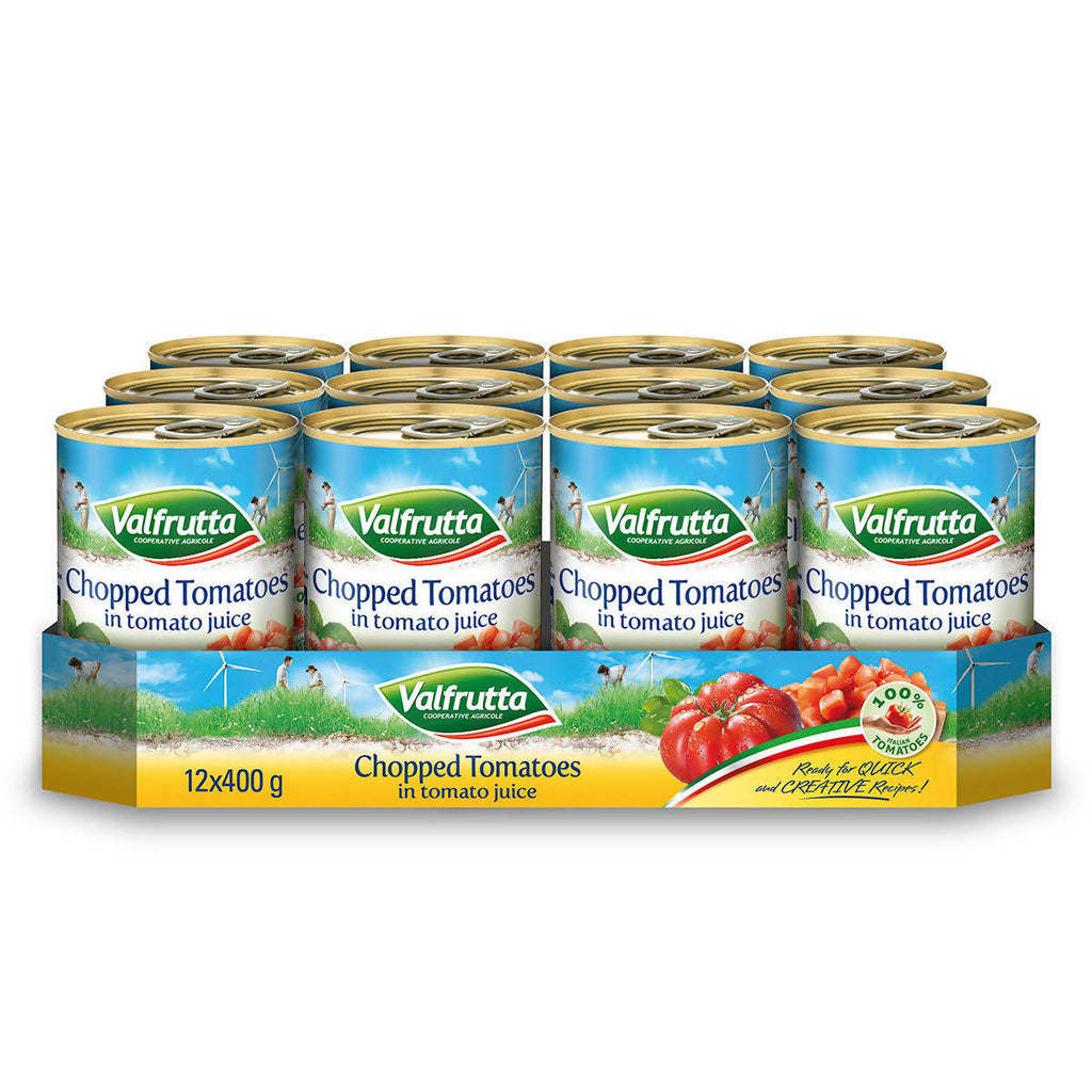 Valfrutta Chopped Tomatoes, 12 x 400g