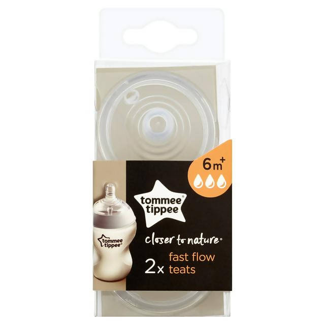 Tommee Tippee Closer To Nature Teat, Fast Flow x2 accessories Sainsburys   