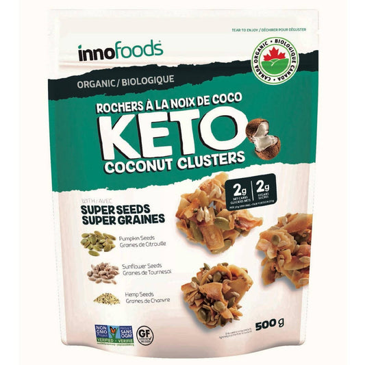 Innofoods Organic Coconut Keto Clusters with Super Seeds, 500g Speciality Costco UK   
