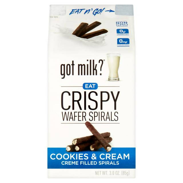 Got Milk? Cookies & Cream Wafer Spirals 85g