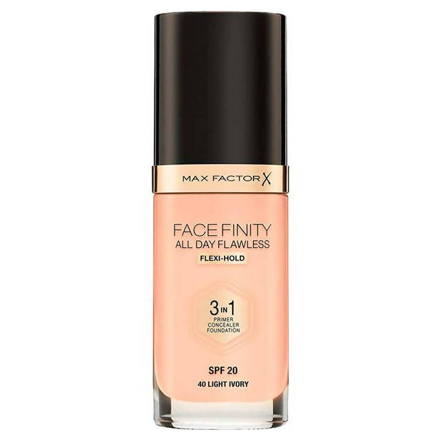 Max Factor Facefinity All Day Flawless, Liquid Foundation, 3in1, 040 Light Ivory, 30ml All Sainsburys   