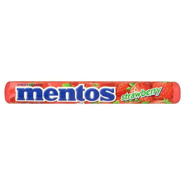 Mentos Strawberry Chewy Dragees 38g