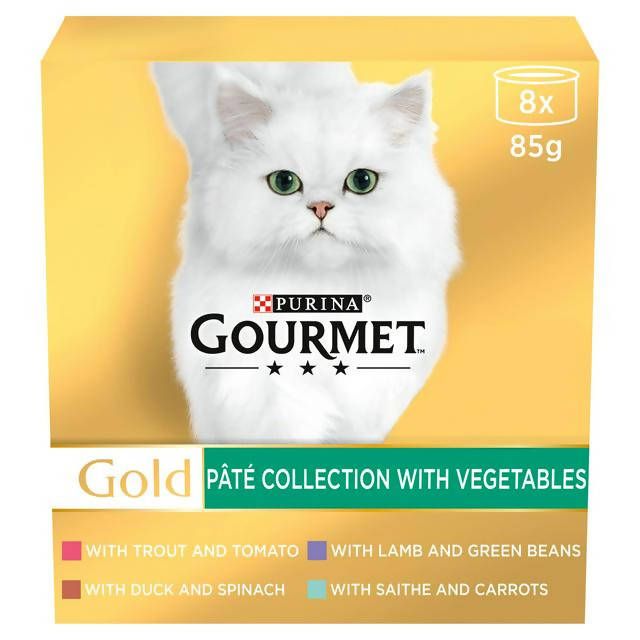 Gourmet Gold Pate Collection with Vegetables 8x85g (680g)