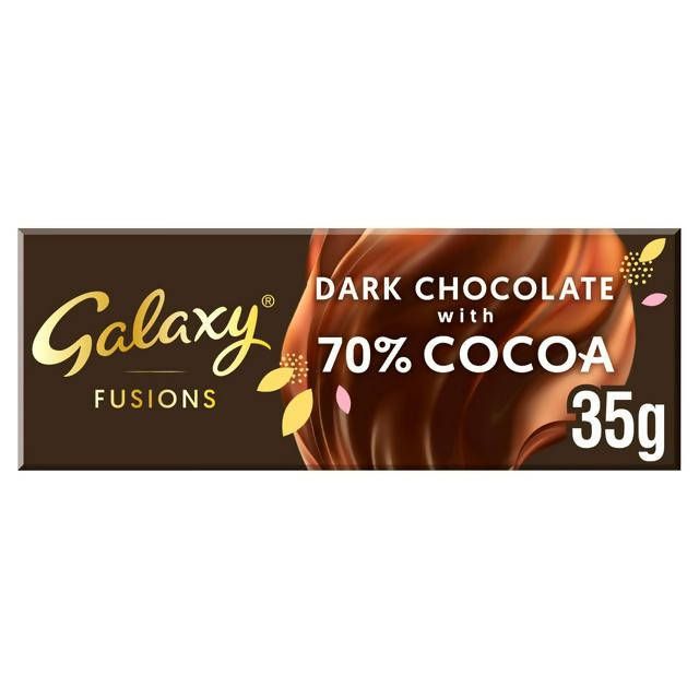 Galaxy Fusions Dark Chocolate 70% Cocoa Bar 35g Single bar chocolate Sainsburys   