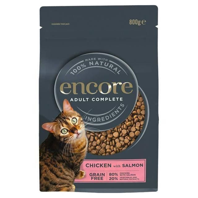 Encore Natural Dry Cat Chicken With Salmon 800g Dry cat food Sainsburys   