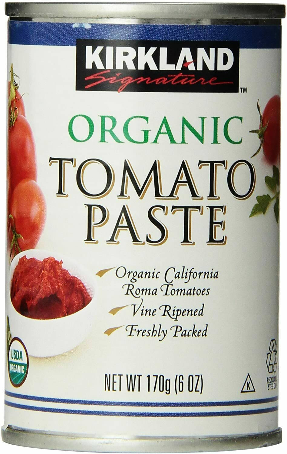 Kirkland Signature Organic Tomato Paste, 12 x 170g Cooking Sauce costco.co.uk