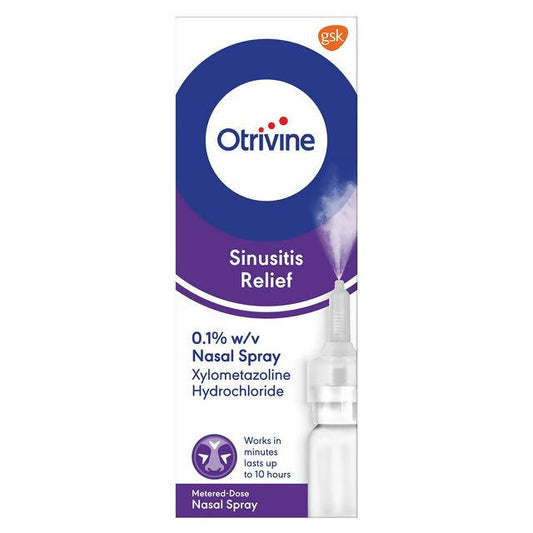 Otrivine Sinusitis Spray 10ml cough cold & flu Sainsburys   