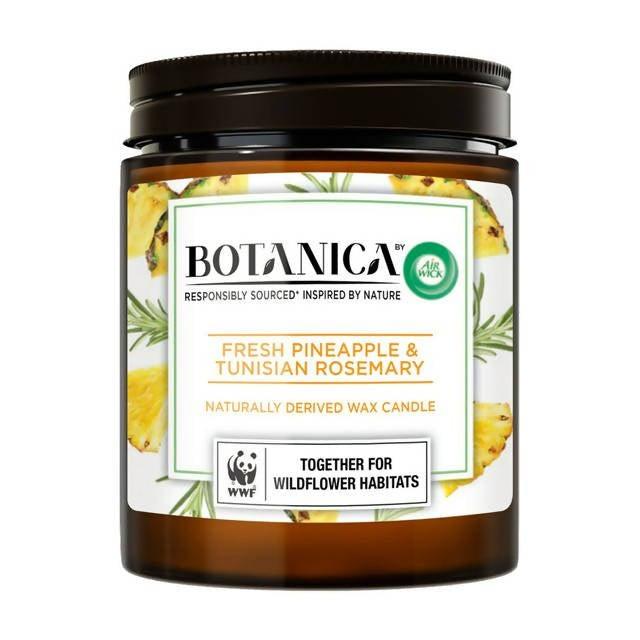 Botanica Air Wick Waxed Candle, Fresh Pineapple & Tunisian Rosemary Aircare Sainsburys   