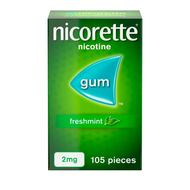 Nicorette Freshmint Chewing Gum - 2mg, x105 Pieces (stop smoking aid) - McGrocer
