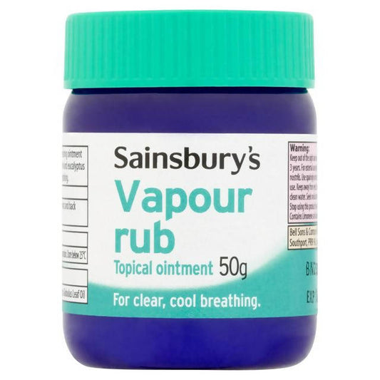 Sainsbury's Vapour Rub 50g cough cold & flu Sainsburys   