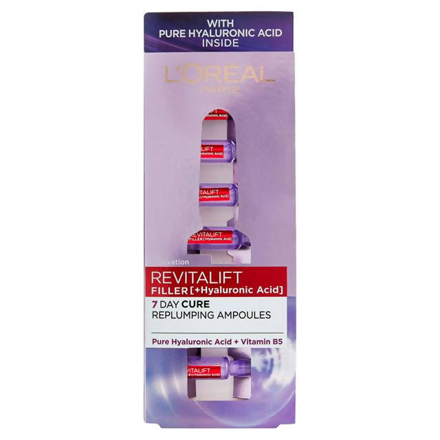 L'Oreal Paris Revitalift Filler Replumping Ampoules 7 x 1.3ml Beauty at home Sainsburys   