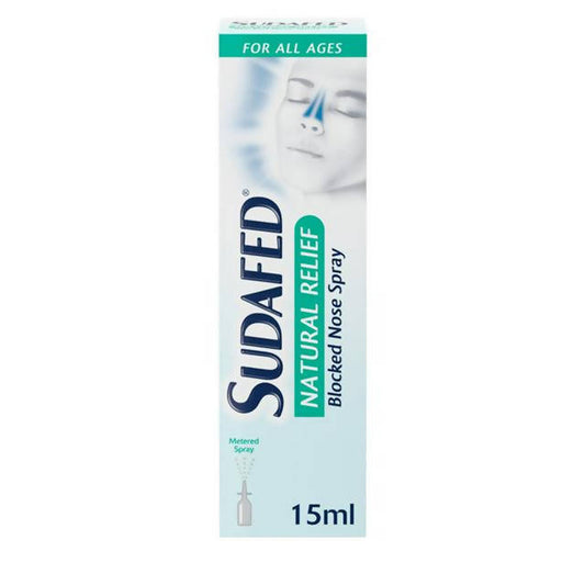 Sudafed Natural Relief Blocked Nose Spray - 15ml cough cold & flu Boots   