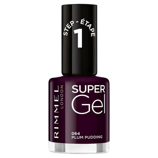 Rimmel London Super Gel Nail Polish 064 Plum Pudding 12ml