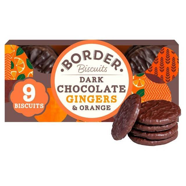 Border Dark Chocolate Gingers & Orange Biscuits 150g Chocolate biscuits Sainsburys   