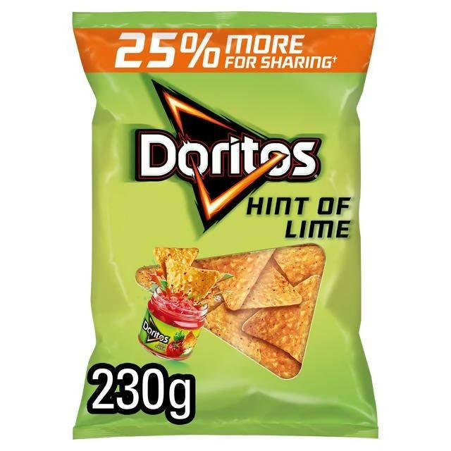 Doritos Hint of Lime Sharing Tortilla Chips Crisps 270g