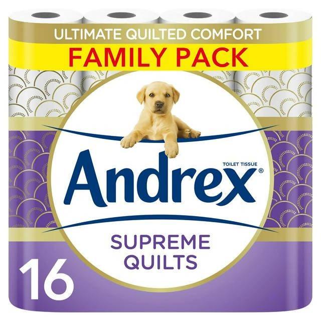 Andrex Supreme Quilts Toilet Tissue 16 Rolls GOODS Sainsburys   