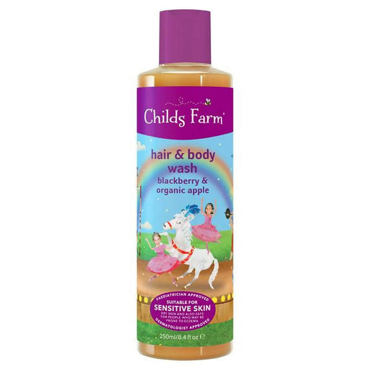 Childs Farm Hair & Body Wash Blackberry & Organic Apple 250ml 2in1 Sainsburys   