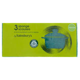 Sainsbury's Sponge Scourer x3 Rubber gloves cloths & sponges Sainsburys   