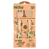 Nuby Rice Husk Fork & Spoon 12+ Months accessories Sainsburys   