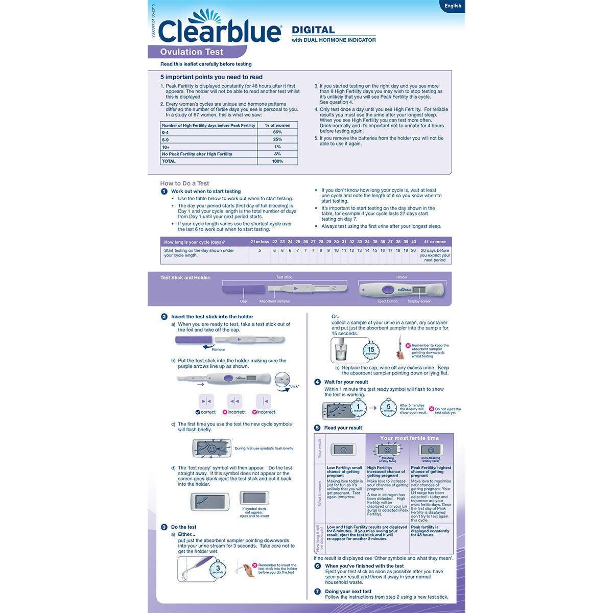 Clearblue Digital Ovulation Test Sticks, 20 Count Family Planning & Sexual Health Costco UK   