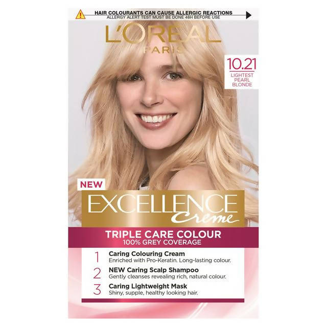 L'Oreal Paris Excellence Permanent Hair Dye Lightest Pearl Blonde 10.21