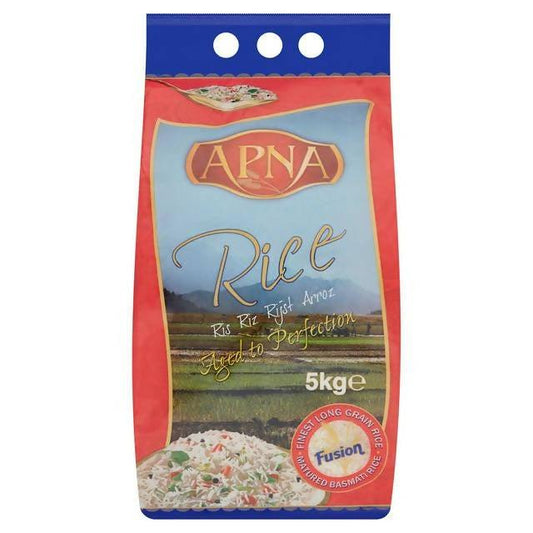 Apna Long Grain Basmati Rice 5kg rice Sainsburys   