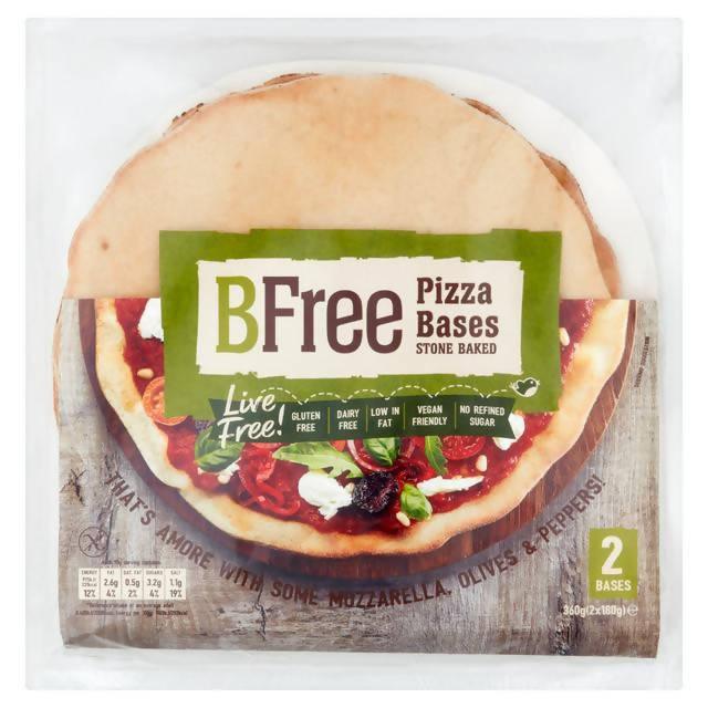 BFree Stone Baked Pizza Bases 2x180g gluten free Sainsburys   