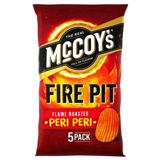 McCoy's Fire Pit Flame Roasted Peri Peri Multipack Crisps Pack x5