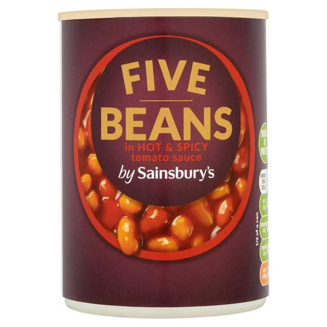 Sainsbury's Five Beans in Hot & Spicy Tomato Sauce 400g