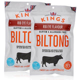 Kings Beef Biltong - Rib Eye Flavour, 2 x 300g Titan Packs - McGrocer