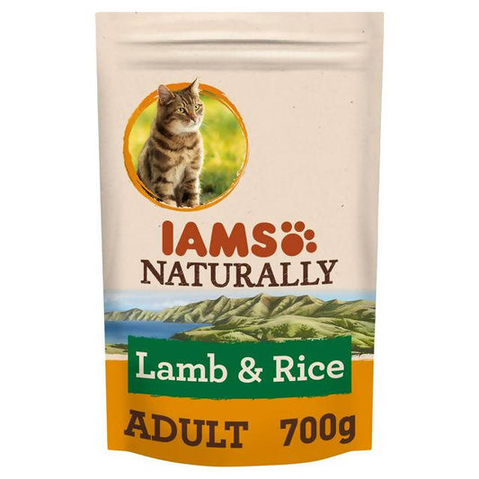 IAMS Naturally Cat, Lamb & Rice 700g Advanced nutrition cat food Sainsburys   
