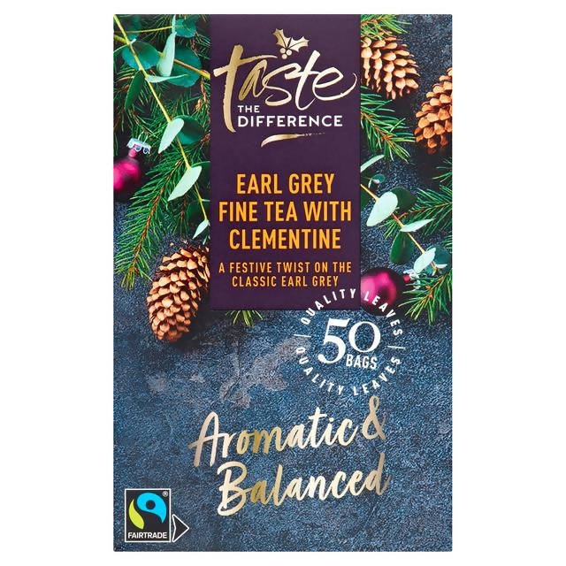 Sainsbury's Fairtrade Earl Grey Fine Tea Bags with Clementine, Taste the Difference x50 125g Tea Sainsburys   