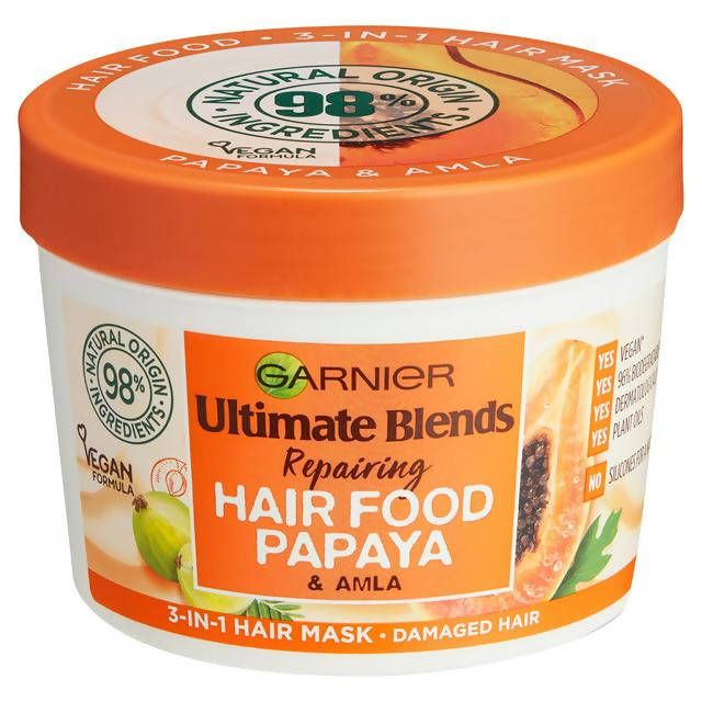 Garnier Ultimate Blends Hair Food Papaya 3-in-1 Damaged Vegan Hair Mask 390ml