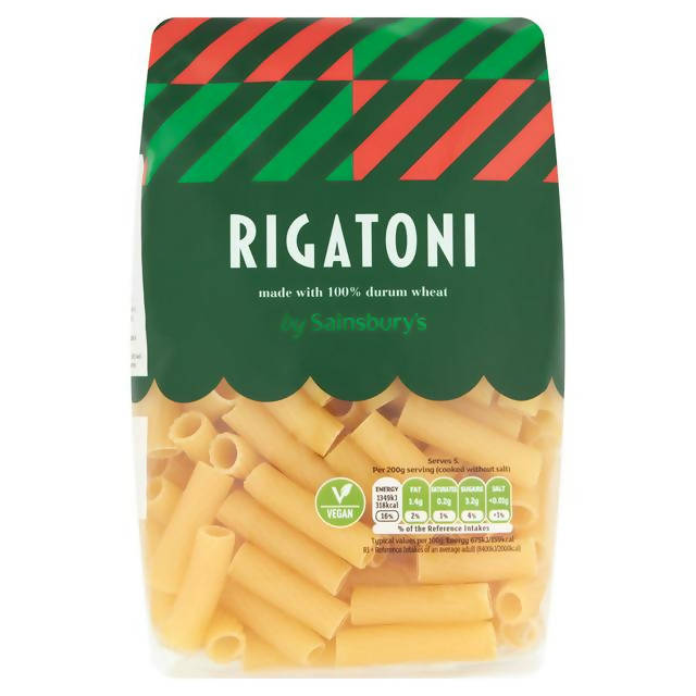 Sainsbury's Rigatoni (tubes), Italian 500g