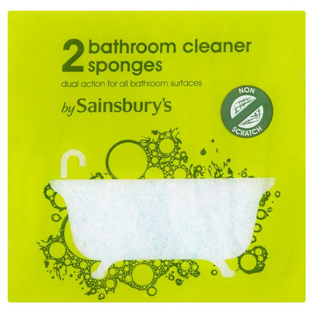 Sainsbury's Bathroom Cleaner Sponges x2 - McGrocer