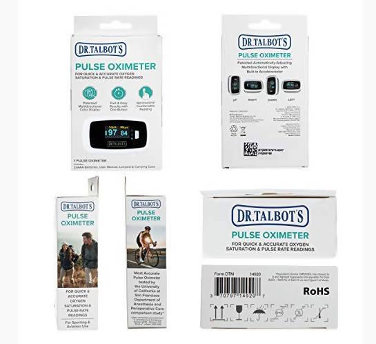 Dr Talbot's Pulse Oximeter Oxygen & Pulse Reader First Aid Costco UK   