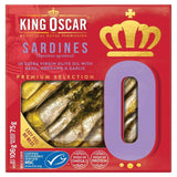 King Oscar Sardines in Extra Virgin Olive Oil with Basil, Oregano & Garlic 106g Fish Sainsburys   