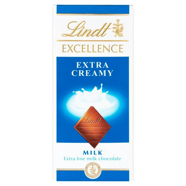 Lindt Excellence Milk Extra Creamy Chocolate Bar 100g Block chocolate bars Sainsburys   