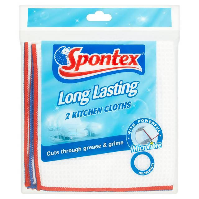 Spontex Long Lasting Kitchen Cloth x2