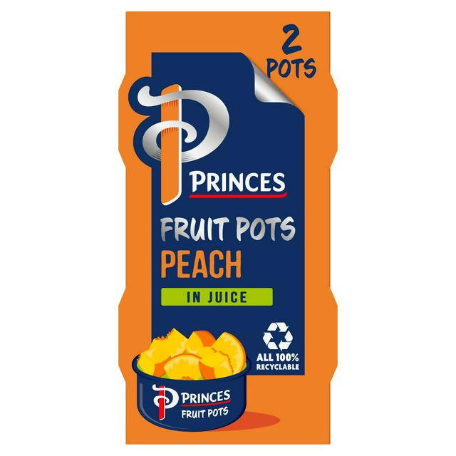 Princes Fruit Pots Peach in Juice 2x120g Fruit Sainsburys   