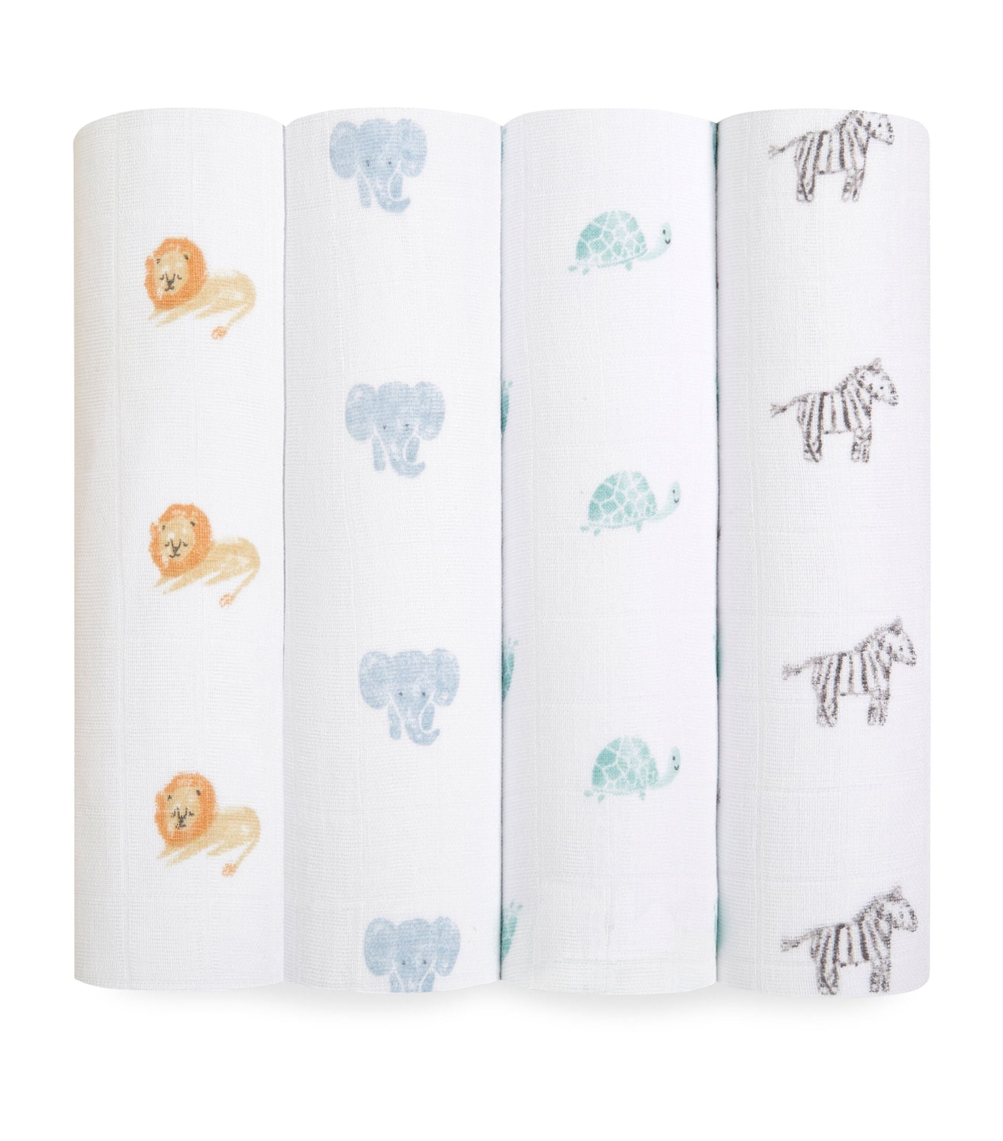 Animal Kingdom Swaddles (Set of 4) GOODS Harrods   