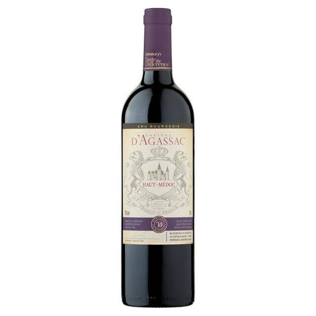 Sainsbury's Cru Bourgeois Château d'Agassac Haut-Médoc, Taste the Difference 75cl All red wine Sainsburys   