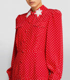 Silk Polka-Dot Pleated Mini Dress GOODS Harrods   