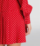 Silk Polka-Dot Pleated Mini Dress GOODS Harrods   